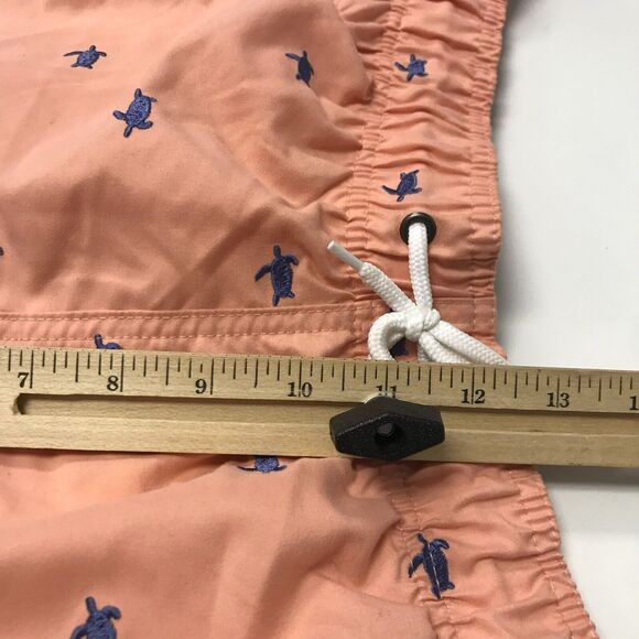 Charleston Threads Mens Swim Trunks XXL Orange Blue Turtles Short Elastic Waist - Picture 13 of 14
